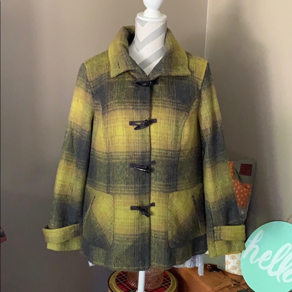 Ln Coldwater Creek Plaid Coat Size Medium